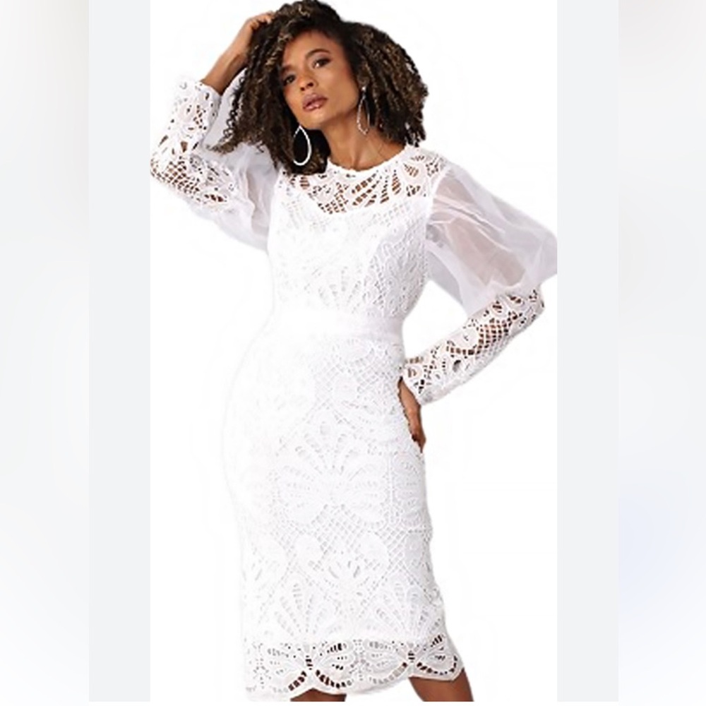 Off White Chancellor Lace Dress
